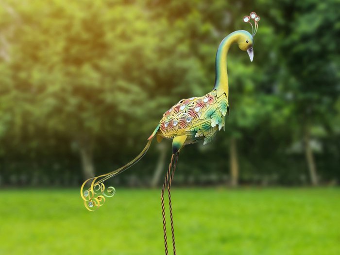 Dekorativt ornament - Pauw tuinbeeld 80 cm 