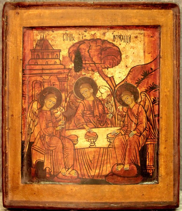 Ikona - Trójca Święta w Starym Testamencie - Drewno