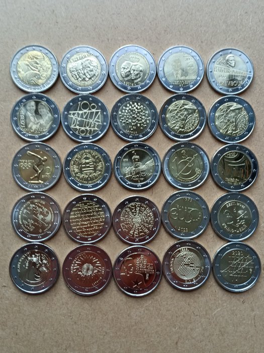 Europe. 2 Euro 2004/2023 (25 coins)  (No Reserve Price)