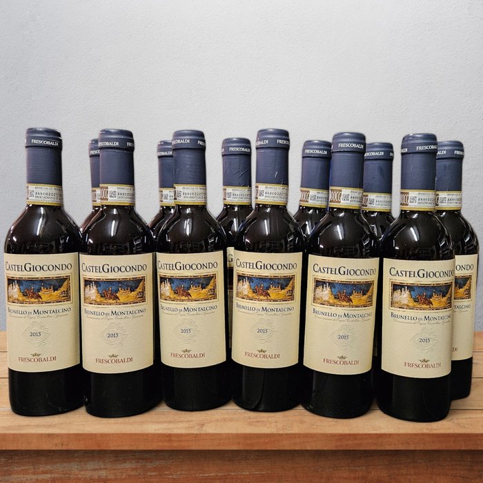 2015 Castelgiocondo, Frescobaldi - Brunello di Montalcino DOCG - 12 Halve flasker (0,375 L)