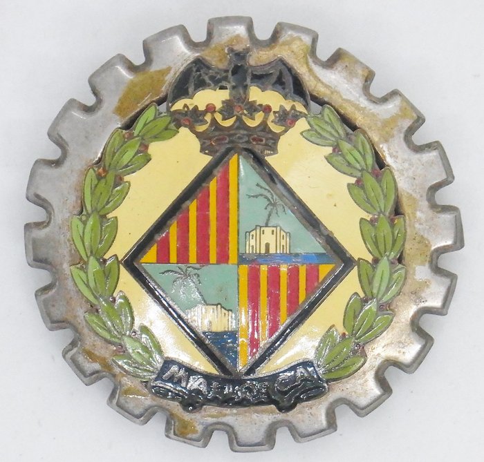 Odznaka 1950's-60's Mallorca Car Badge - Hiszpania - późny wiek XX