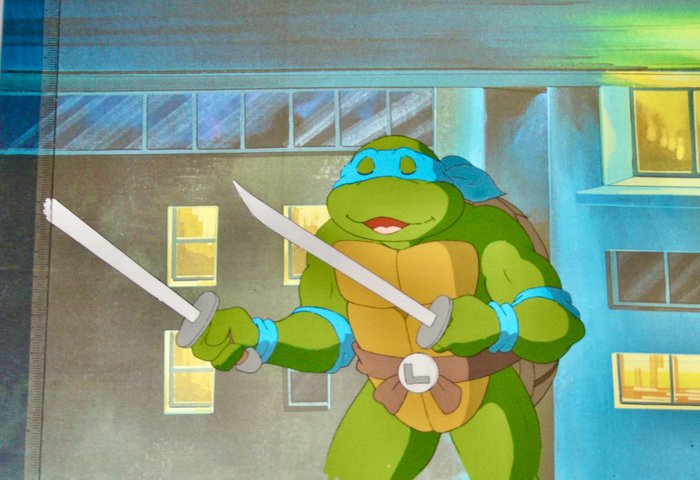 " Teenage Mutant Ninja Turtle " Cel de animación original - " TMNT " - 1987