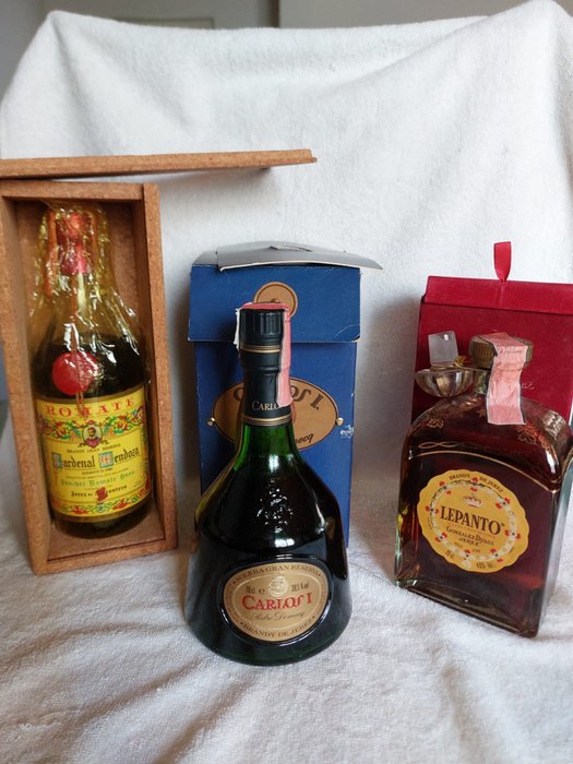 Cardenal Mendoza + Lepanto + Carlos I Solera Gran Reserva  - b. 1970s, 1990s - 0.75 升, 70厘升 - 3 瓶