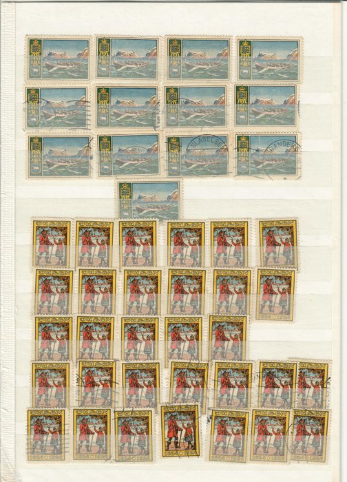 丹麥 1921/1931 - 原版丹麥聖誕郵票精選（第 2 部分）。