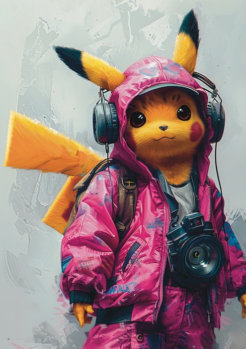 ANDREA DI MARTINO (ANDSAL MCMXCI) - Pikachu Graffiti Edition Pink Pulsar 2/5 Limited Edition w/COA