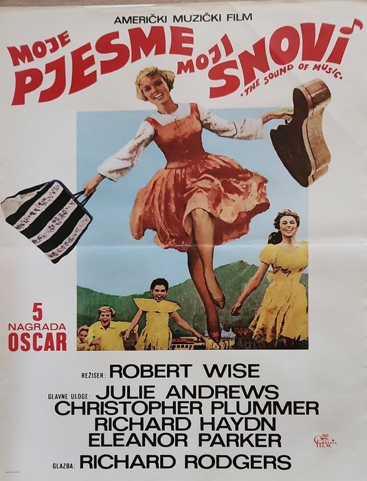  - 海报 The Sound of Music 1970's  Re-Release Yugoslavian Movie Poster.