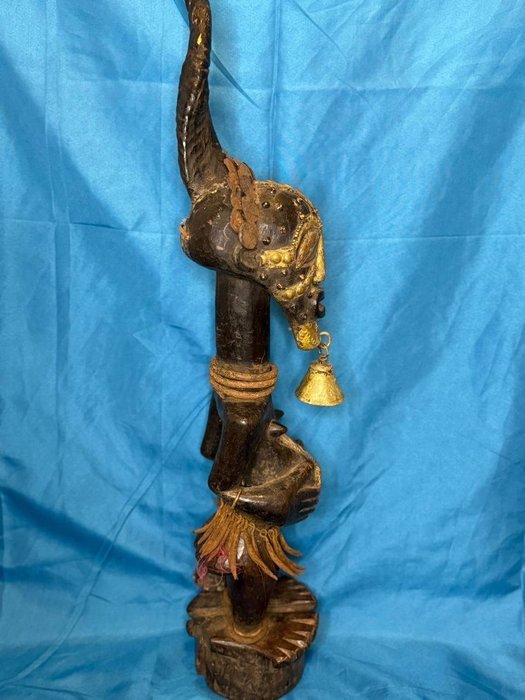 Skulptur (1) - Eisen, Holz - Songye - Kongo DRK 