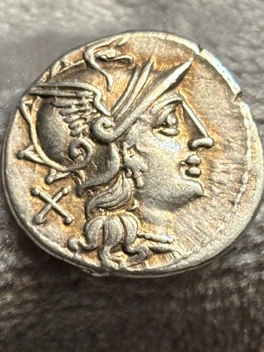 Romeinse Republiek. Pinarius Natta, 149 BC. Denarius Rome