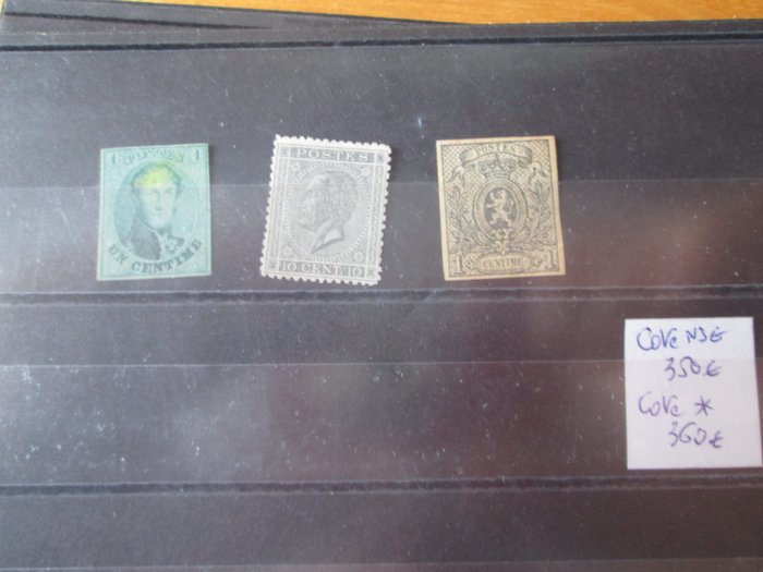 Belgien 1858/1939 - Satz Briefmarken vor dem Zweiten Weltkrieg - cob 2019