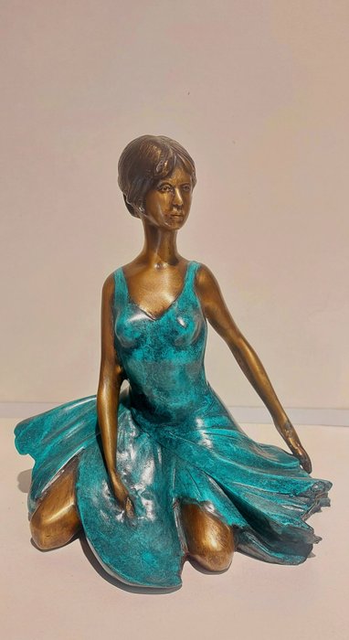 Statue, Bronzen ballerina - 21 cm - Bronze