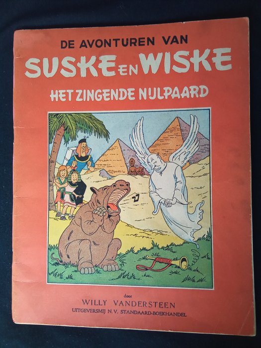 Suske en Wiske Nummer 12 - Het zingende nijlpaard - 1 Album - Första upplagan - 1951/1951