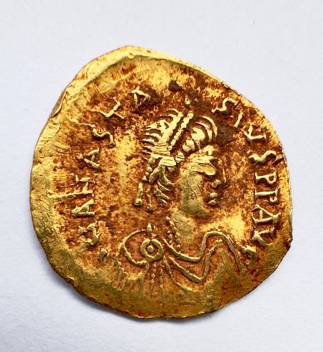 Impero bizantino. Anastasio I (491-518 d.C.). Tremissis Constantinople