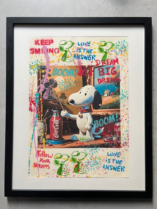 Koen Betjes (1992) - Snoopy the painter (incl frame)