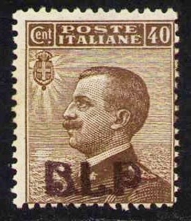 Italia 1921 - BLP 40 centavos con sobreimpresión vinácea - Sassone 4C