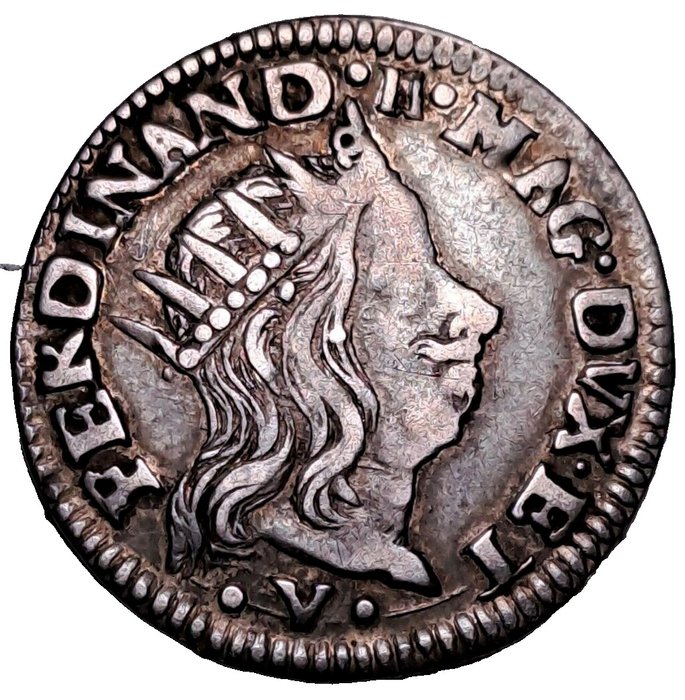 Włochy, Wielkie Księstwo Toskanii. Ferdinando II de' Medici (1621-1670). Luigino 1666 - Livorno