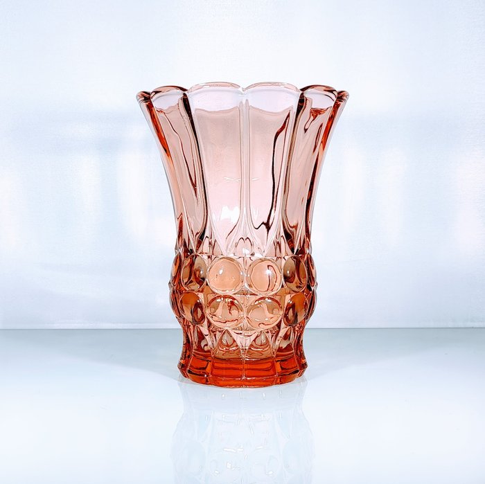 Val Saint Lambert Charles Graffart, René Delvenne - 花瓶 -  Luxval - 装饰艺术花瓶“Morat”  - 玻璃