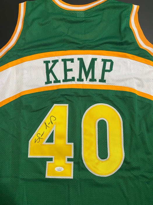 NBA - Shawn Kemp signed (JSA) - Custom Basketball Jersey 