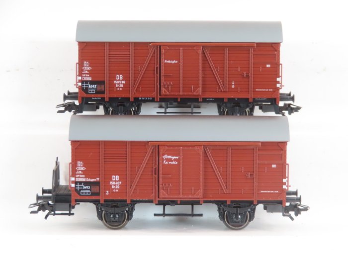 Märklin H0 - 48791 - Modellbahn-Güterwagenset (1) - 2-teiliges Set „Stückgütertransport“ - DB