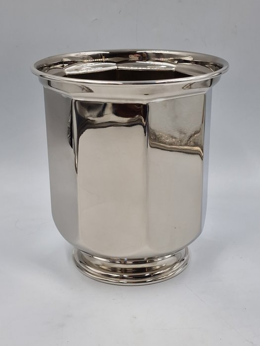 PM Italy, Keltum - 香槟冷却桶 -  装饰艺术风格的酒柜 - 镀银（铜上）