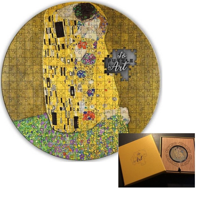 Kamerun. 3000 Francs 2019 The Kiss - Gustav Klimt - So Puzzle Art, 3 Oz (.999)