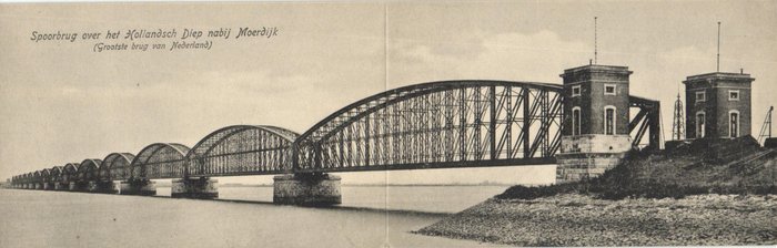 荷兰 - 桥梁 - 各地有著名的铁路桥、吊桥和筏桥 - 明信片 (128) - 1900-1960