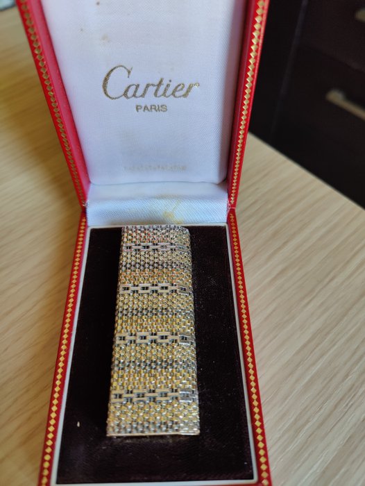 Cartier - Öngyújtó - Aranyozott, Ezüsttányér