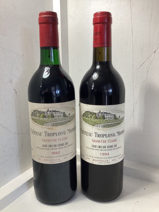 1992 & 1994 Chateau Troplong Mondot - 圣埃米利永 Grand Cru Classé - 2 Bottles (0.75L)
