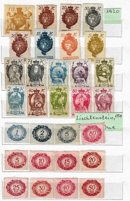 列支敦士登、卢森堡、荷兰和独立殖民地、瑞士、法国、摩纳哥公国。 1879/1965 - 列支敦士登、卢森堡、荷兰和殖民地的古代和现代欧洲邮票册