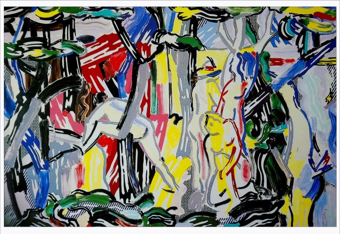 [Signed] Roy Lichtenstein - Forest Scene - 1989