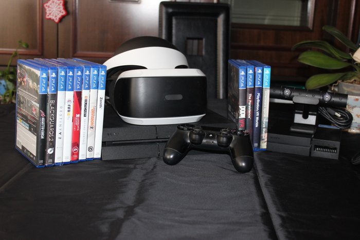 Sony - PlayStation 4 PS4 with PS VR and games - 电子游戏机 - 带替换包装盒