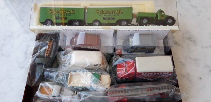 Busch 1:87 - Voiture miniature - vari modelli di camion e auto