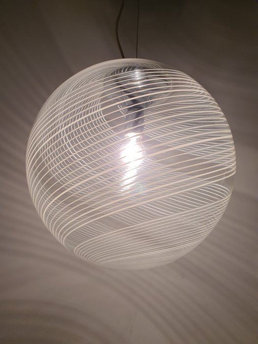Hängande lampa - Filigrana - Glas, Metall
