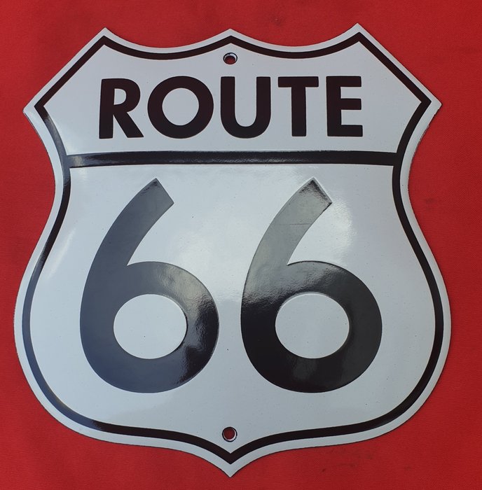 Sinal - Placa esmaltada dos EUA Route 66