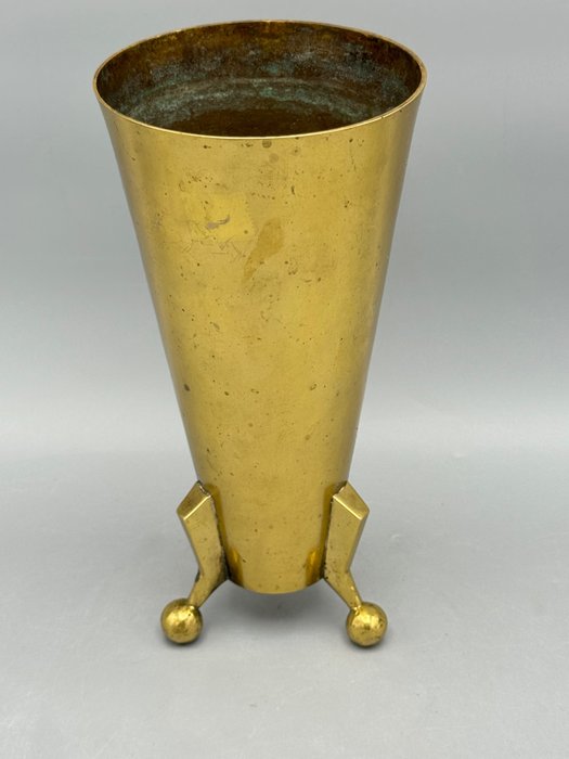Unieke Haagse school vaas - 花瓶  - 黄铜