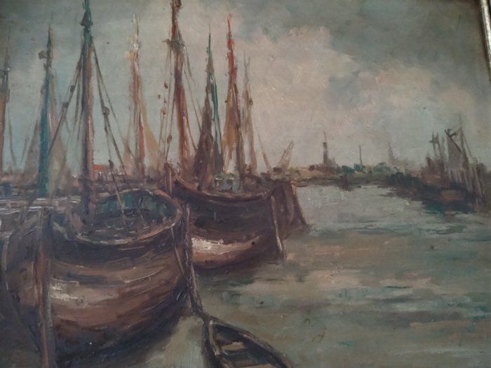 Achille Sengier (1886-1964) - Vissershaven van Oostende