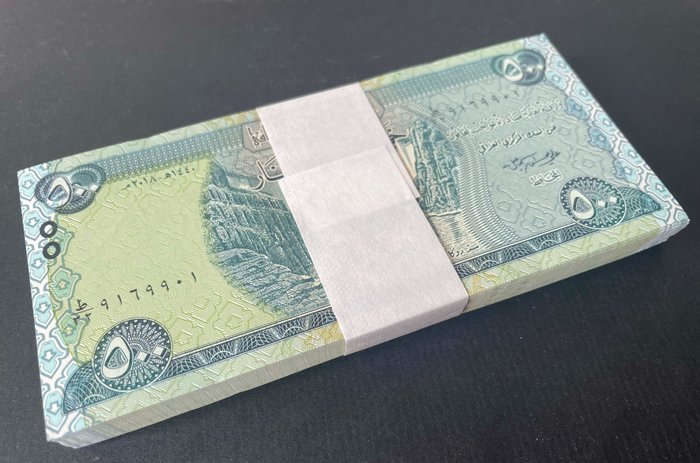 Irak. - 100 x 500 Dinars 2018 - Pick NEW - Original bundle  (Zonder Minimumprijs)