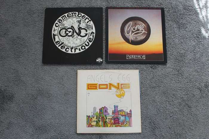 Gong - 3 Gong Records EX Condition. - Diverse Titel - Vinylschallplatte - 1975