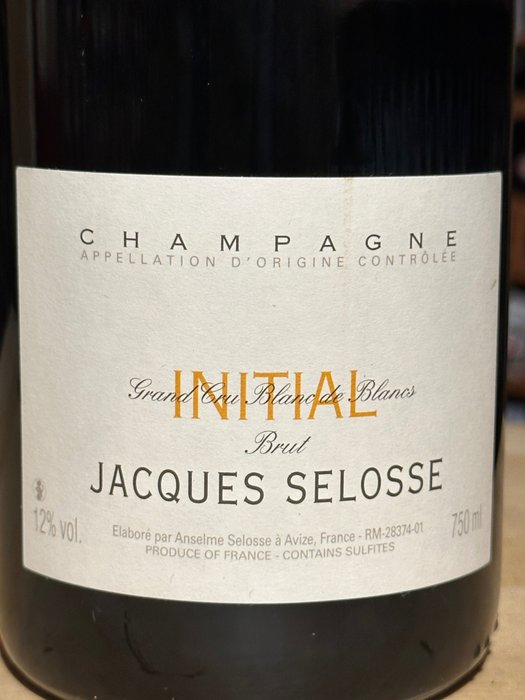 Jacques Selosse, Initial - 香檳 Blanc de Blancs - 1 瓶 (0.75L)