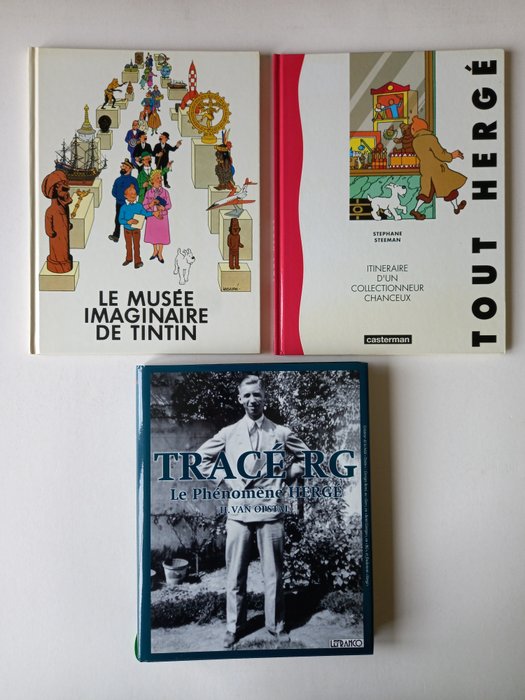 Hergé - Le Musée imaginaire de Tintin + Itinéraire d'un collectionneur chanceux + Tracé Hergé - 3 Album - Erstausgabe - 1979/1998