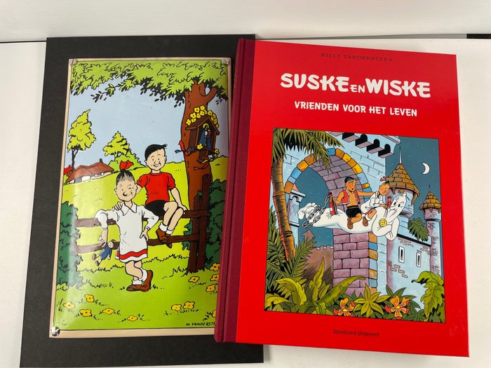 Suske en Wiske 349/350 - Suske en Wiske - Vrienden voor het leven Trilogie - Luxe box met emaillen plaat - Grootformaat hc - 1 Album - 第一版 - 2005