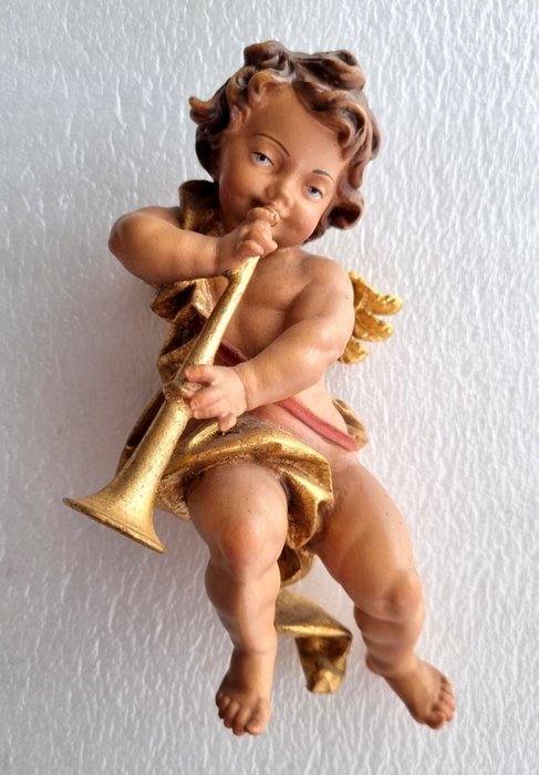 Südtirol  Engel Putte ca. 18 cm - Statuetta - Legno