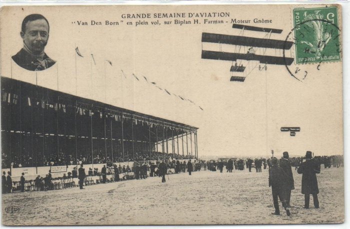 Francia - Pioneros de la aviación: involucran a pilotos famosos, demostraciones de vuelo, etc. - Postal (30) - 1910-1930