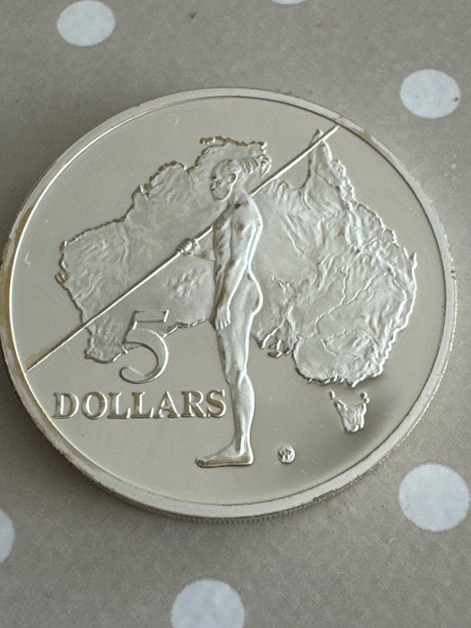 澳大利亞. 5 Dollars 1993 Aborigines  (沒有保留價)
