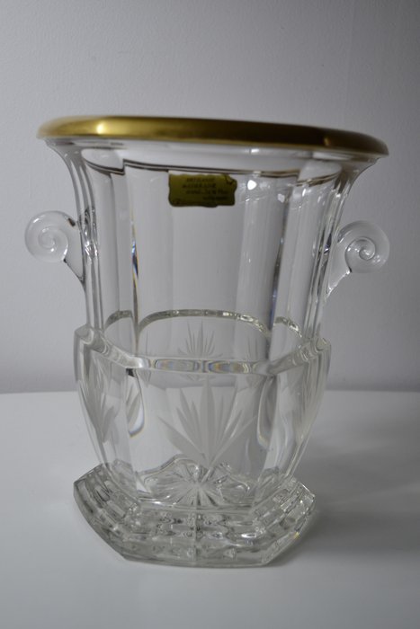 Cristal de Lorraine - Champagnerkühler - Kristall, 24 Karat Gold