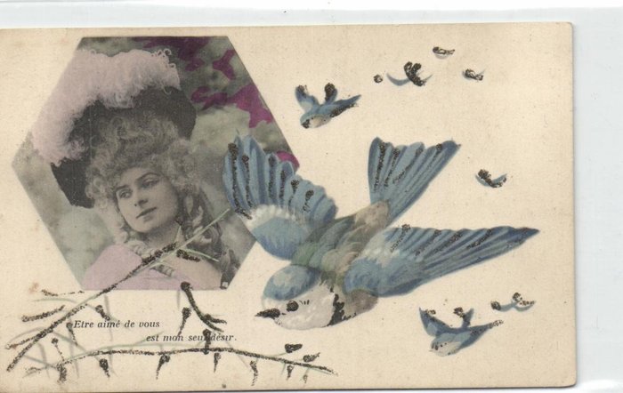 Hattemote - Luer og hodeplagg - Med glamour og massevis av fotokort - Postkort (81) - 1910-1930