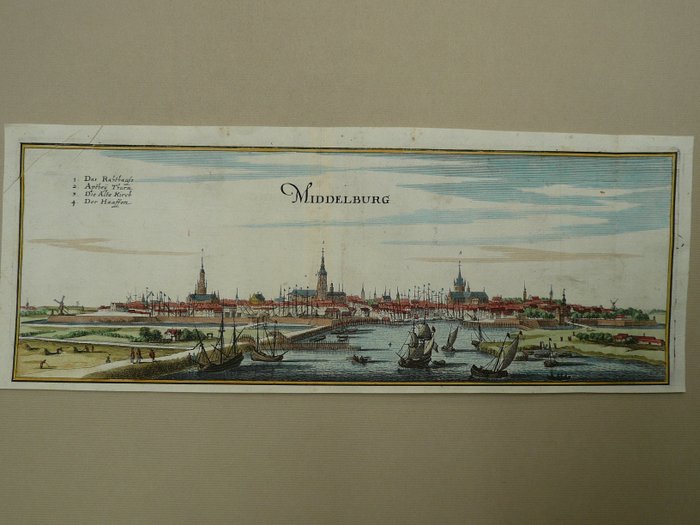 荷蘭, 地圖 - 米德爾堡; C. Merian - Middelburg - 第1659章