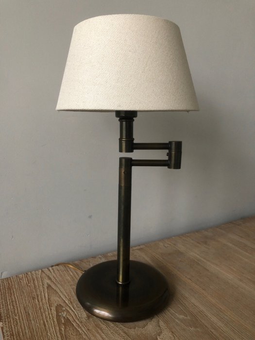 Massive - Lampa stołowa (1) - Brązowa lampa stołowa z obrotowym ramieniem - Mosiądz