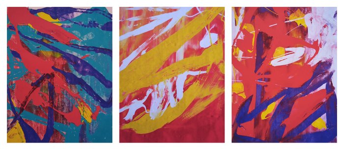 Andy Warhol (1928-1987) (after) - "Abstract Painting, 1982" - Set of 3 variants