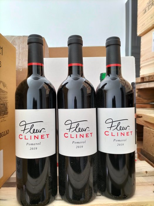 2019 Fleur de Clinet, 2nd wine of Château Clinet - Pomerol - 3 Bottles (0.75L)