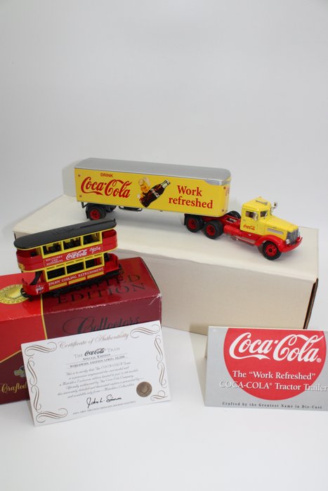 Dinky Toys-Matchbox 1:43 - 2 - 模型汽车 - 2x Verschillende Coca Cola Collectibles